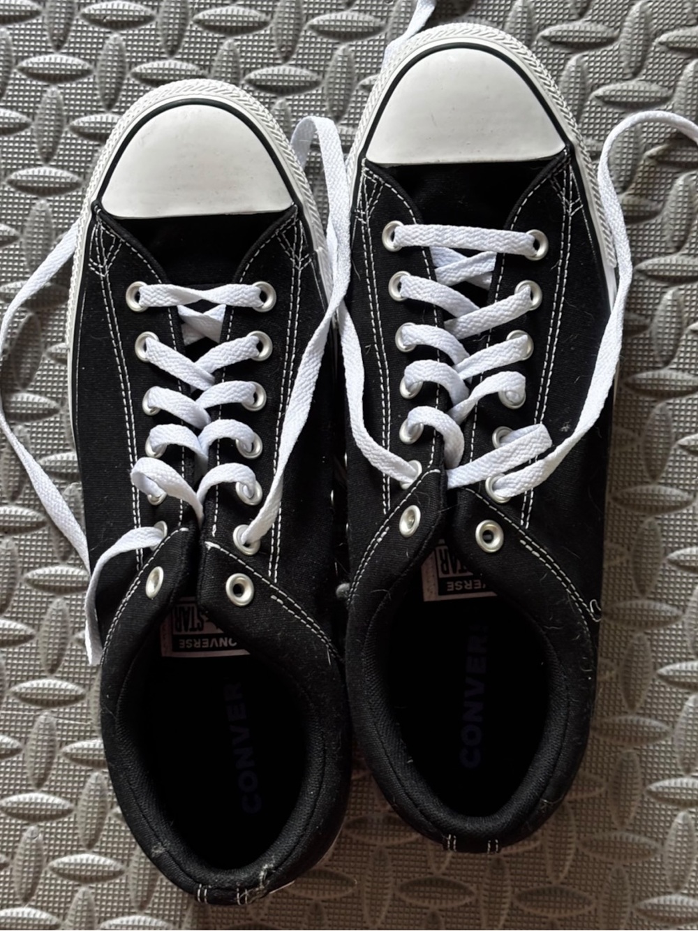 CONVERSE  Men's Chuck Taylor All Star High Street Ox in Black/White  (11.5) - Picture 4 of 5
